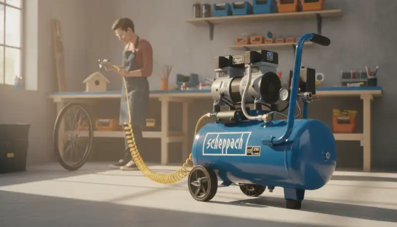 Vielseitiger 24l Kompressor für Heimwerker
